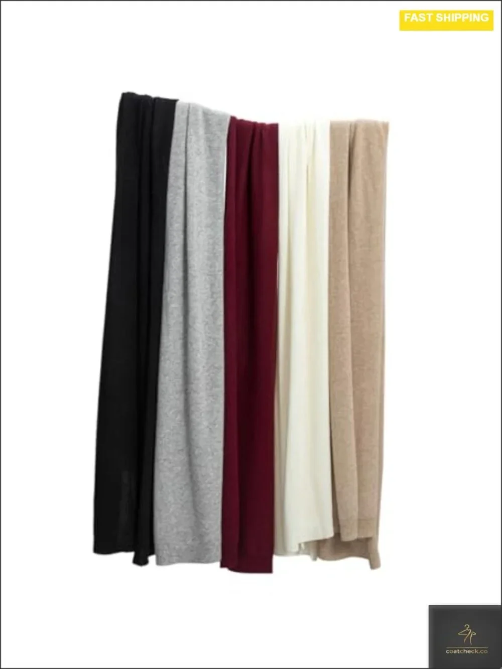 100% Pure Cashmere Knitted Shawl Wrap Extra Large Lightweight Pashmina Stole